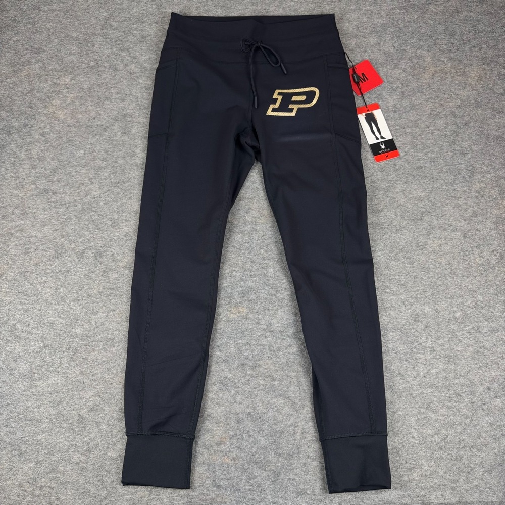 Spyder Active Purdue Boilermakers Leggings 27" Pockets Stretch Womens Medium M